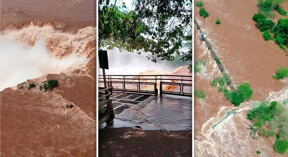 Cataratas: continuarán cerrados los circuitos ante la crecida del río