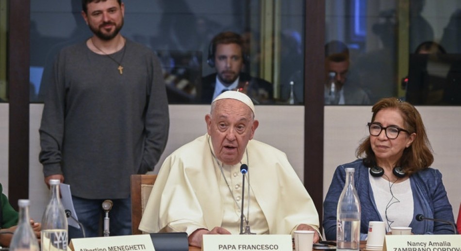 Crítica papal, junto a Grabois: 