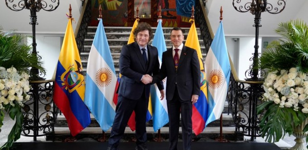 Milei y Noboa encabezaron la firma de acuerdos bilaterales en Quito